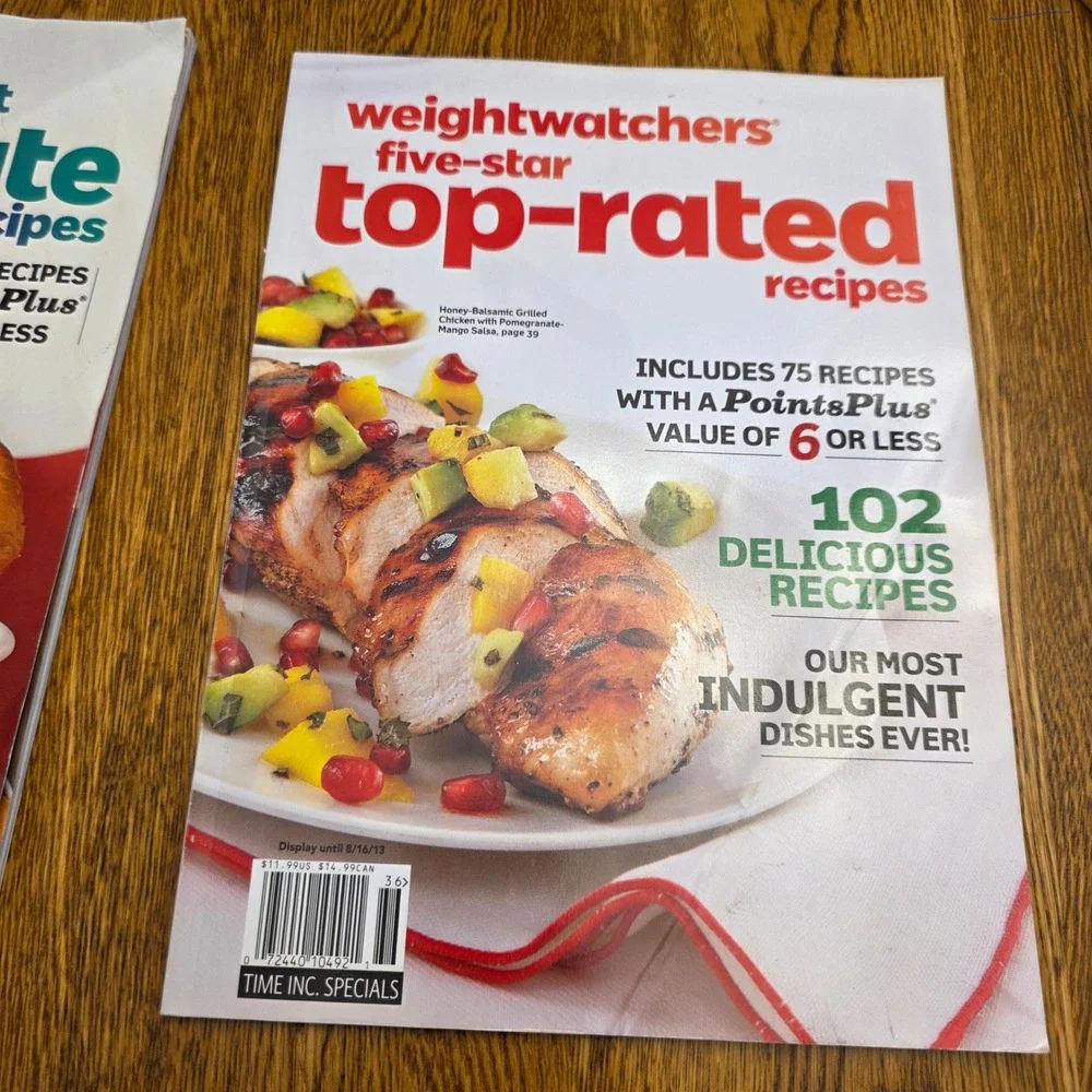 Weight Watchers Magazine Bundle 15-Minute & Top-Rated Recipes PointsPlus 2 Books
